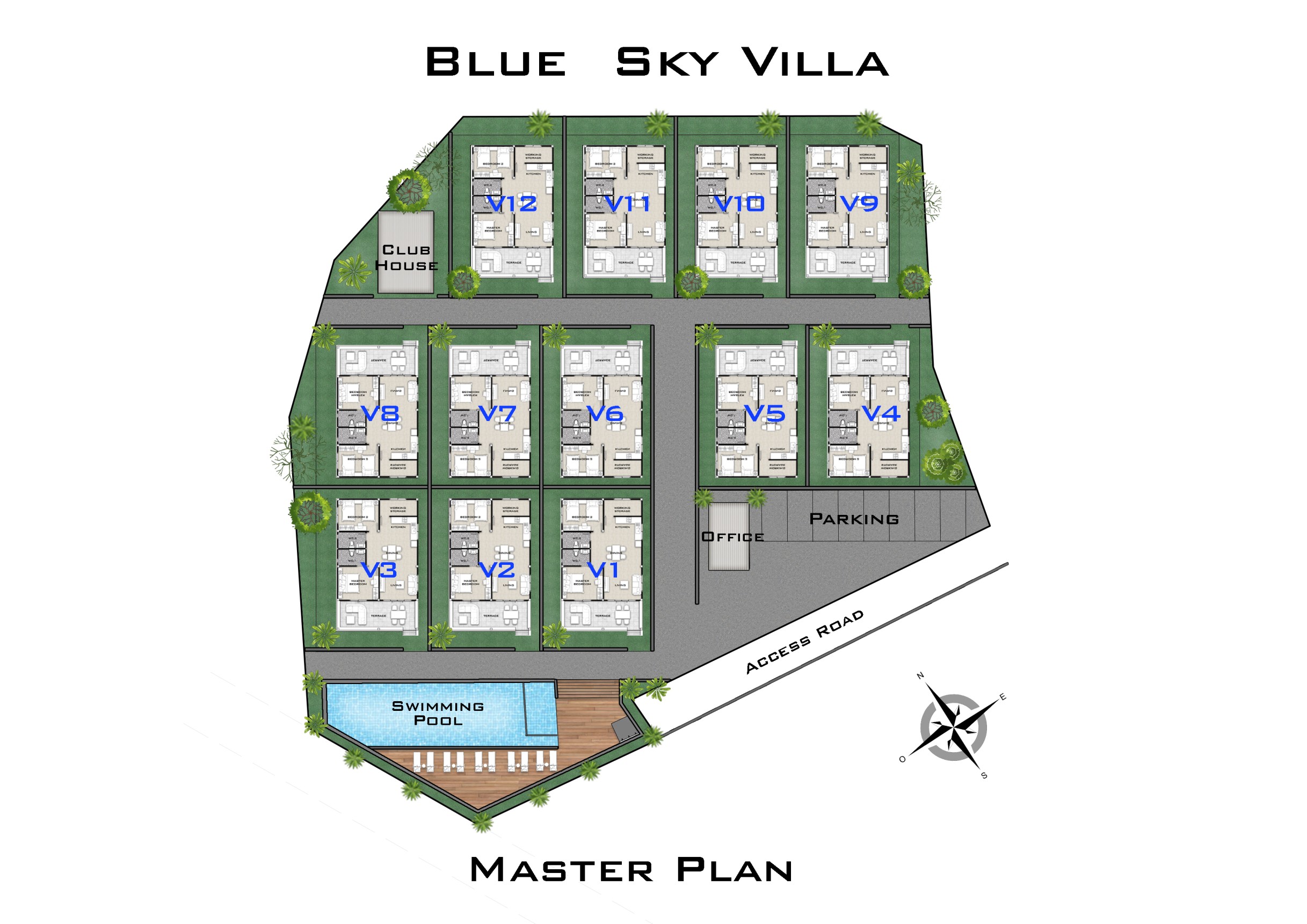 Blue Sky Villas masterplan